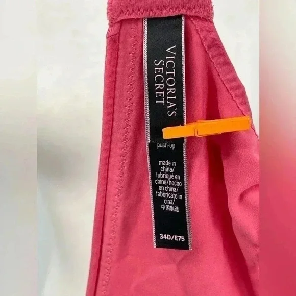 Victoria's Secret Very Sexy Push Up Padded Underwire Coral Bra, 34D - Picture 6 of 8